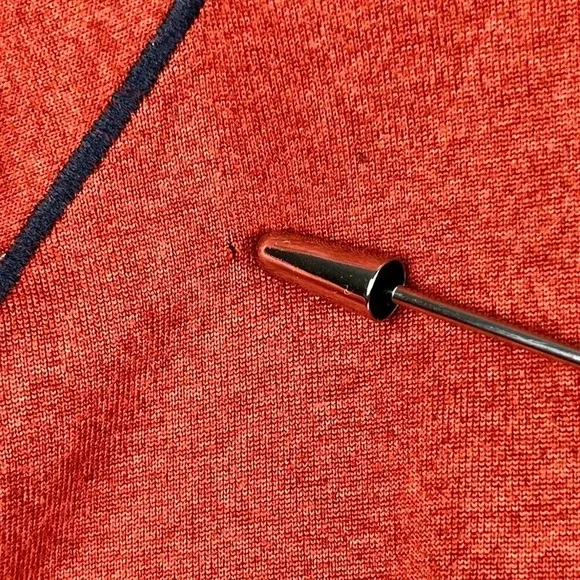 LL Bean Men's XL Slightly Fitted 1/4 Zip L/S Activewear Hiking Trail Red Ochre - Picture 8 of 8